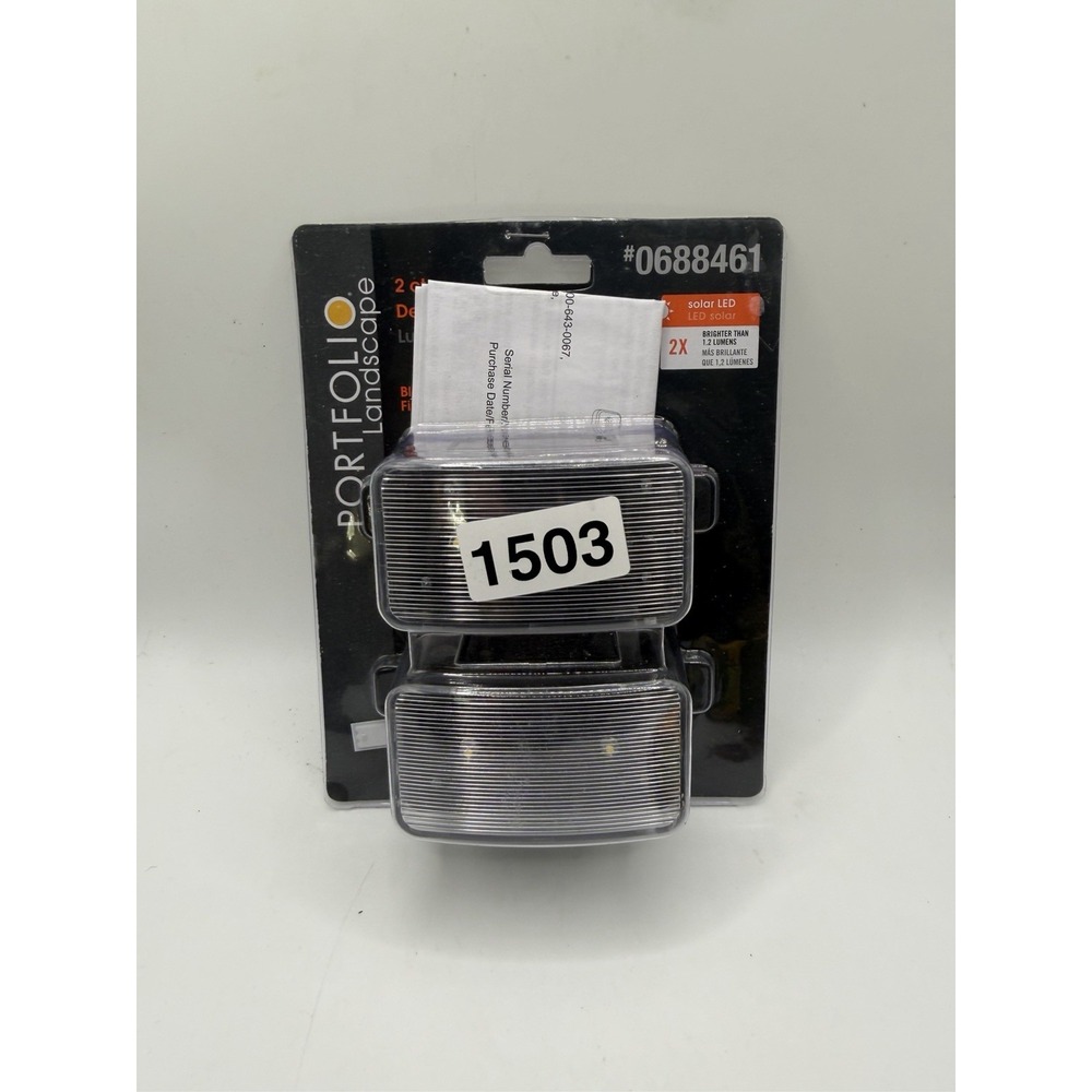 Portfolio Landscape 2 Ct. Black Finish Deck Solar LED Lights #0688461 (NEW)